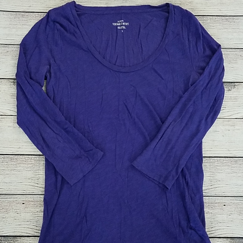 J Crew Vintage Cotton Long-sleeve Tee - Sz. S